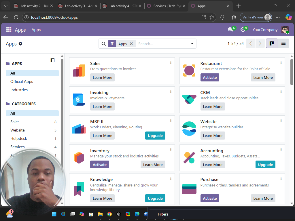 Visual for Mise en place du site web
